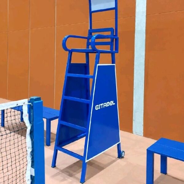 Kursi Wasit Tenis Dilengkapi Payung Atap untuk Outdoor dan Topi